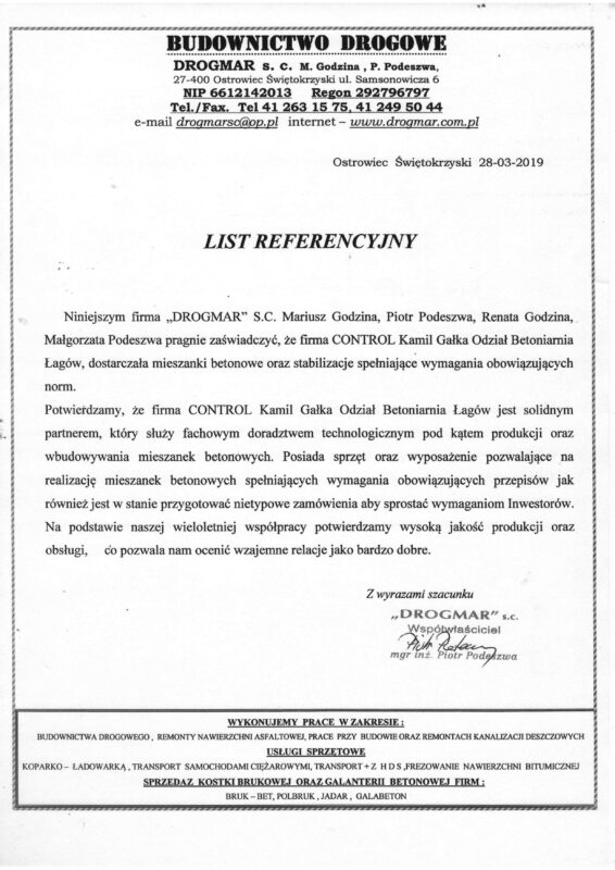 referencje DROGMAR
